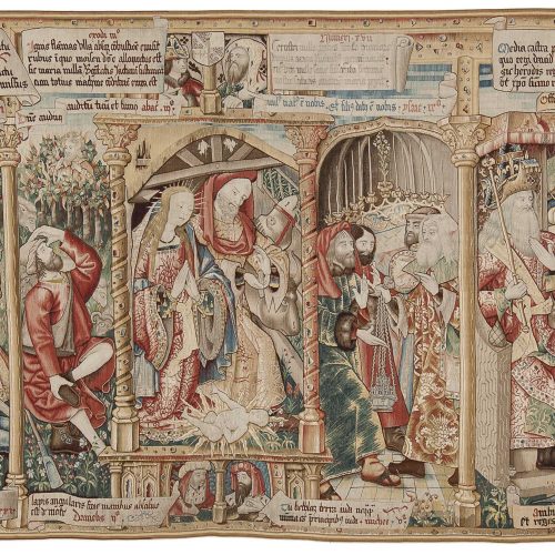 La Nativité, tapisserie flamande du XVIème siècle © Abbaye de la Chaise-Dieu