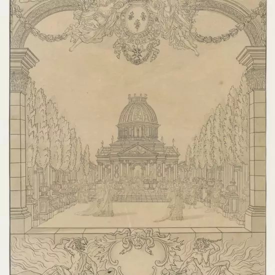 [Scène de l'opéra Achille et [ ]Berain Jean btvbm