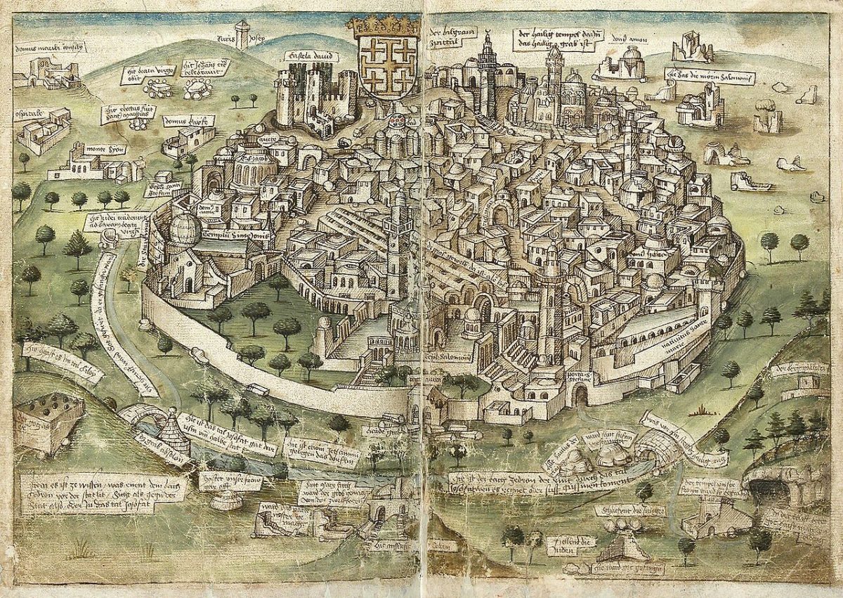 Konrad von Grünenberg Beschreibung der Reise von Konstanz nach Jerusalem Blatt v r